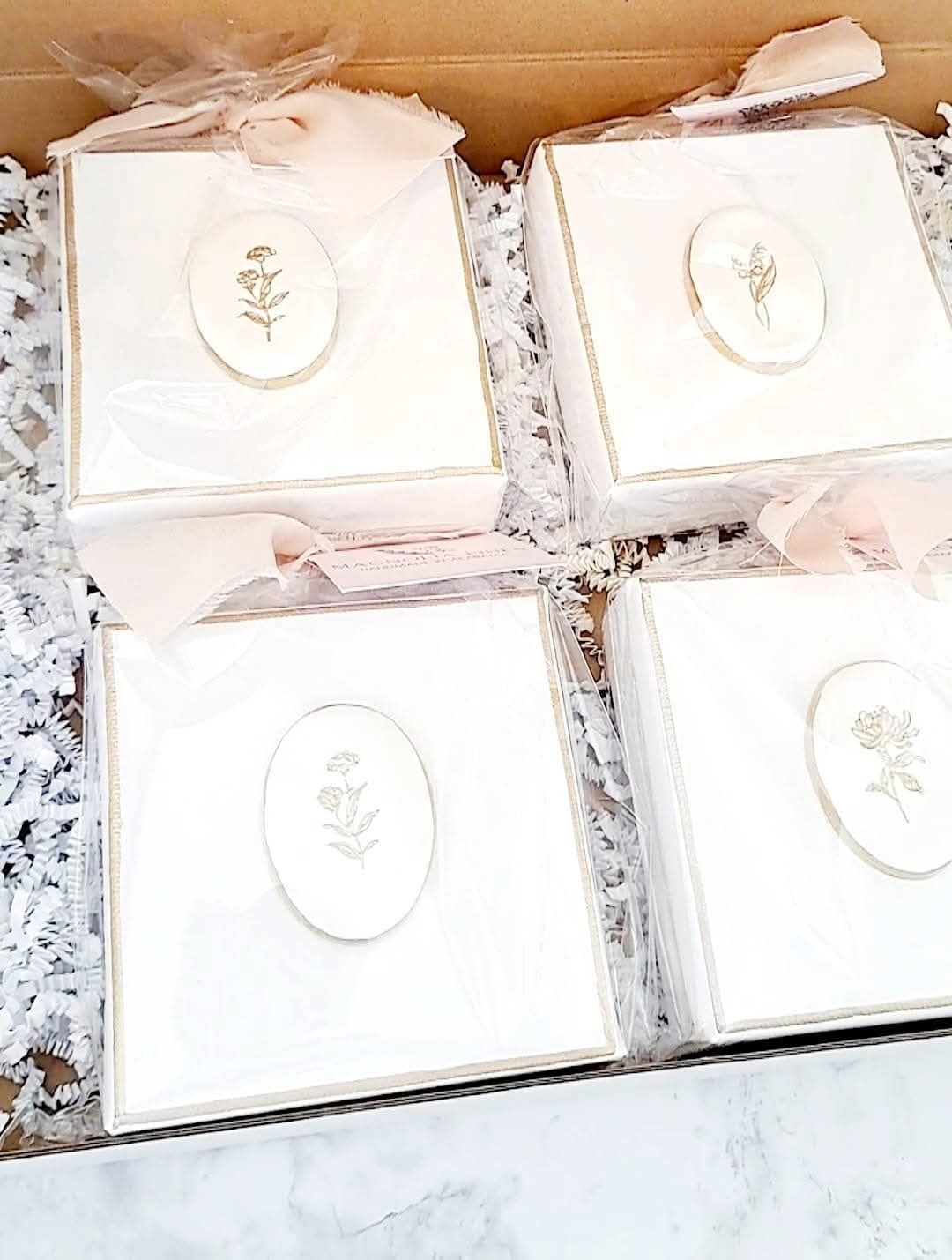 Birth Flower Clay Intaglio on Canvas